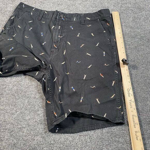Levis Line 8 Mens Size 36 Swimmer Diver All Over Print Shorts 8" Faded Black - Picture 11 of 12